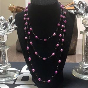Beautiful purple pearl necklace